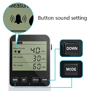 KETOTEK Digital Humidity Controller Plug Humidistat/Thermostat Outlet 230V with Alarm for Humidifier Dehumidifier Reptile Terrariums - product information 7