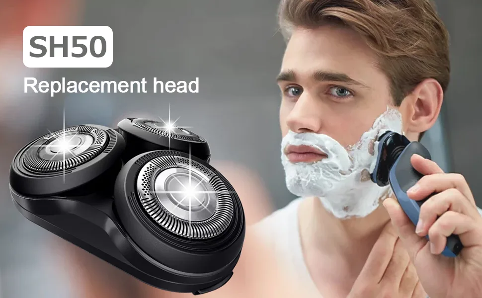 Atewada Replacement Complete Head Assembly for Philips Norel*o Series 5000 Shavers - SH50