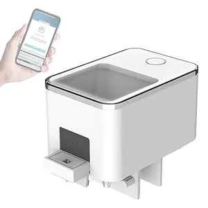 Automatic Fish Feeder Weytoll WiFi Intelligent Timing Automatic Feeder Aquarium Goldfish Feeder 100ML Large Capacity Fish Feeder Mobilephone APP Control - fish feeder