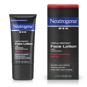 Neutrogena Men Triple Protect Face Lotion with Sunscreen SPF 20 1.7 fl oz (50 ml) - Neutrogena Men Triple Protect Face Lotion with SPF 20