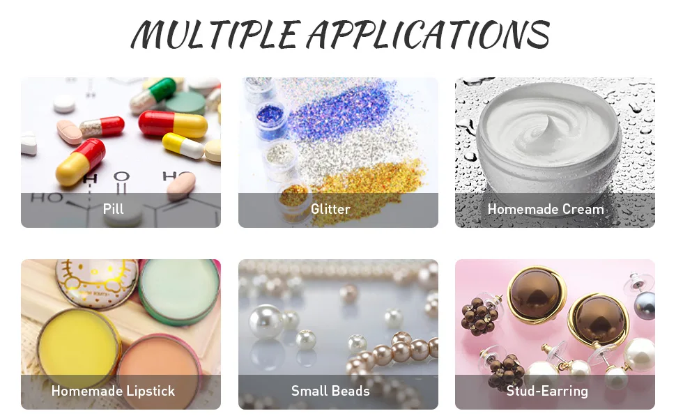 Plastic Cosmetic Jar*24 Transparent & Visible Sample Container Jar Transparent Screw Cap Bottle with Sticker & Small Spoon Suitable for Cosmetic/cream/gel/paste/beads/mineral Items Etc. 24pcs Transparent - Plastic Cosmetic Jar*24, Transparent & Visible Sample Container Jar, Transparent Screw Cap Bottle