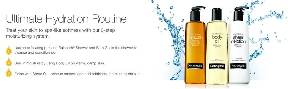 Neutrogena Rainbath Refreshing Shower and Bath Gel 16 fl oz (473 ml) - NEUTROGENA Ultimate Hydration Routine