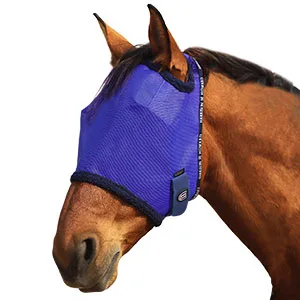Harrison Howard All Round Mesh Horse Fly Mask UV Protective with Fleece Padded Edging Vibrant Orange M Medium (Cob) Vibrant Orange - image-5
