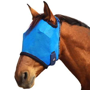 Harrison Howard All Round Mesh Horse Fly Mask UV Protective with Fleece Padded Edging Vibrant Orange M Medium (Cob) Vibrant Orange - image-7