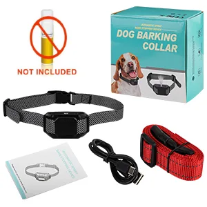 Anti Barking Spray Collar SUPERNIGHT Citronella Dog Bark Collars Dog Training Device for Barking Dogs No Shock Safe Humane Rechargerable with 2 Adjustable Straps - packing list