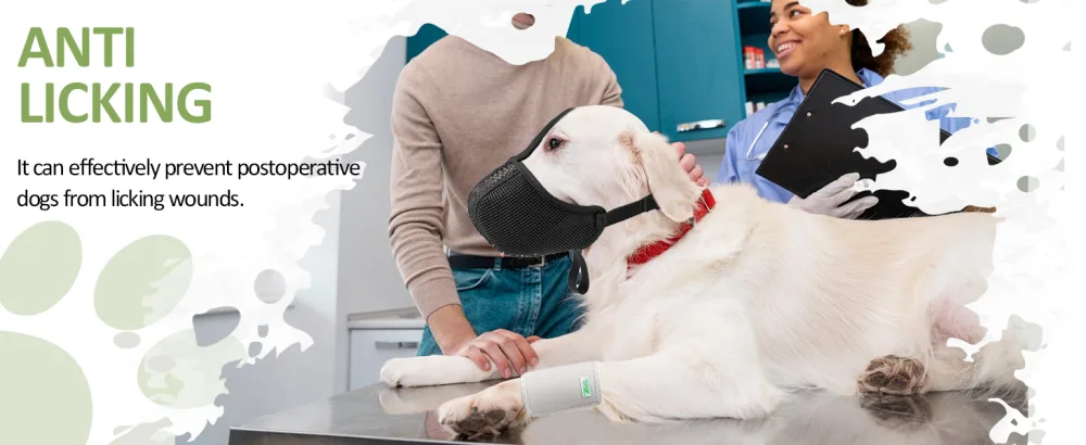 ILEPARK Dog Muzzle Soft Mesh Muzzle Comfortable & Breathable Prevent Eating Biting and Chewing Adjustable Fit for Small Medium Large Dogs(M Black) M Black - product information 3