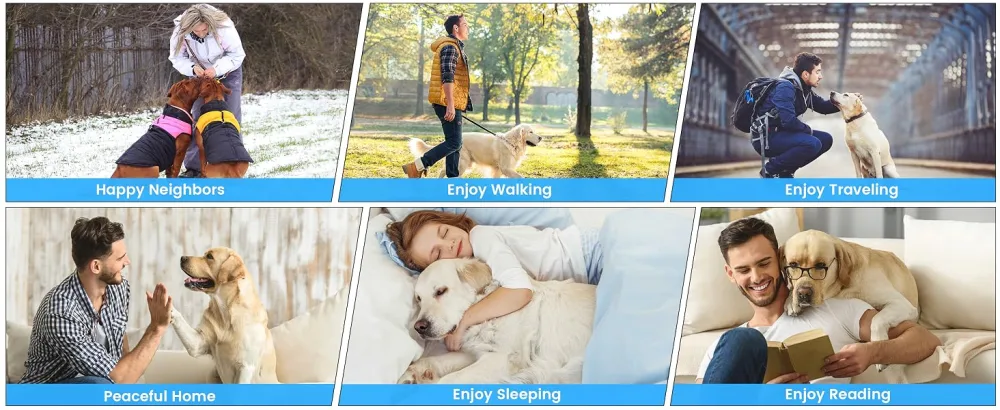 Anti Barking Dog Collar Smart Bark Training Collar for Small Medium Large Dogs Rechargeable Dual Vibration Dog Collor with Color Screen Display & 7 Different Beep Sounds No Shock - dog shock collar