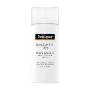 Neutrogena Sensitive Skin Face  Liquid Sunscreen SPF 50 1.4 fl oz (40 ml) - Neutrogena Sensitive Skin Face and Body Liquid Mineral Sunscreen Lotion with Broad Spectrum SPF 50