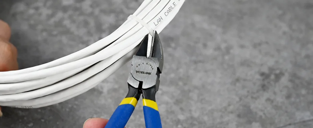VCELINK Wire Cutters 6 inch Flush Cutters Small Side Cutters Professional Wire Cutters for Crafting Jewellery Making Floral DIY Model Making - Cutting multicore cables