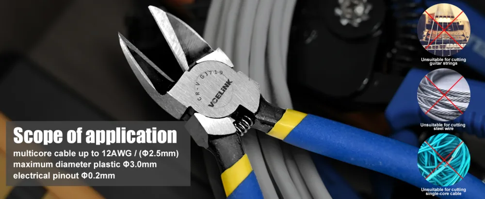 VCELINK Wire Cutters 6 inch Flush Cutters Small Side Cutters Professional Wire Cutters for Crafting Jewellery Making Floral DIY Model Making - Product application range