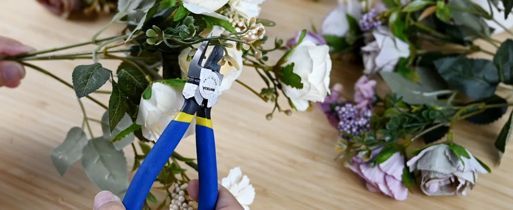 VCELINK Wire Cutters 6 inch Flush Cutters Small Side Cutters Professional Wire Cutters for Crafting Jewellery Making Floral DIY Model Making - Smooth incisions