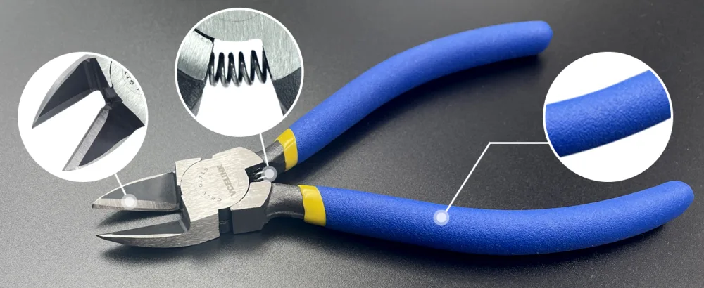 VCELINK Wire Cutters 6 inch Flush Cutters Small Side Cutters Professional Wire Cutters for Crafting Jewellery Making Floral DIY Model Making - Wire Cutters