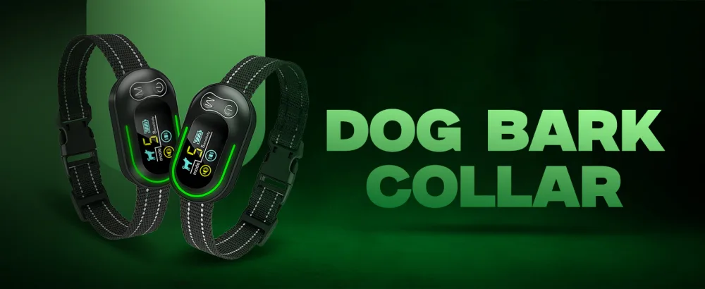 Dog Bark Collar Wizco Rechargeable Smart Barking Collar Anti Bark Training Collar with 5 Adjustable Sensitivity Beep and Vibration No Shock Bark Collar for Large Medium Small Dogs (Black) - NO SHOCK COLLAR