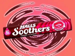 Halls Soothers 4 Cherry Flavour with Real Fruit Juice with A Liquid Centre for Little Moments of Refreshment - Sold by VR Angel - Cherry Flavored Candy Soother Cough Relief Candy