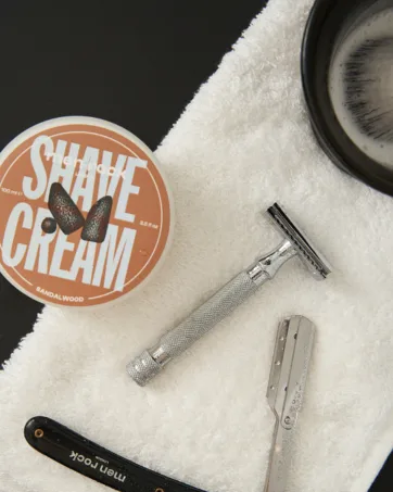Men Rock Clear Drip Stand Hygenic and Practical Stand to Hold Shaving Brush Whilst Drying and Avoid Damage Adhesive Element to Stick to Bathroom Tiles or Cabinet Compact Design - shave cream