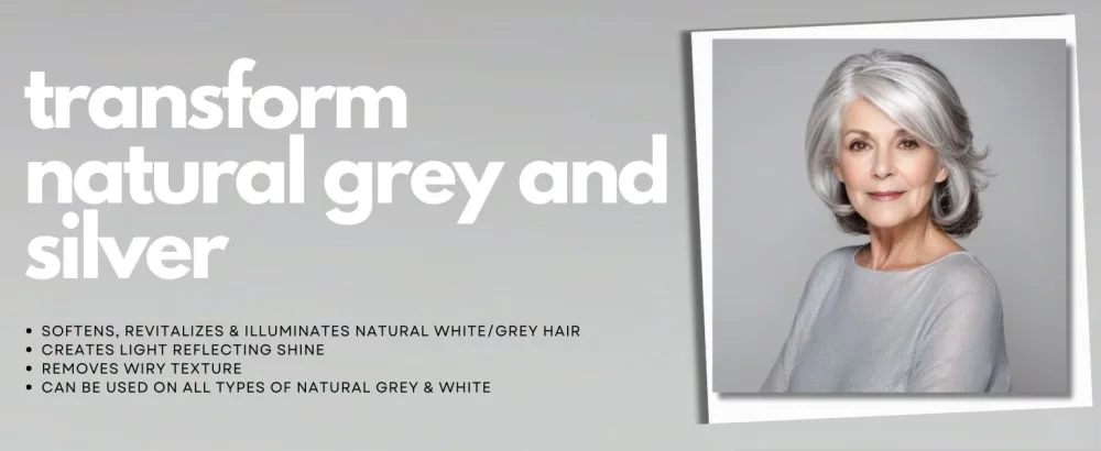 Scott Cornwall Shine On Hair Glaze - transform natural grey and silver softens revitalizes and illuminates