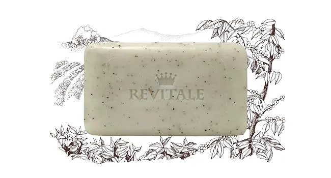 Revitale Natural Cleansing Soap Set (6 x 100g Bars - Black Coffee Scrub Soap