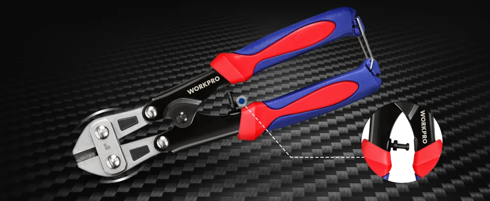 WORKPRO Mini Bolt Cutter 8-inch/210mm Cr-V Wire Cable Cutter Spring Snips Clippers with Soft Anti-Slip Handle - product information 3