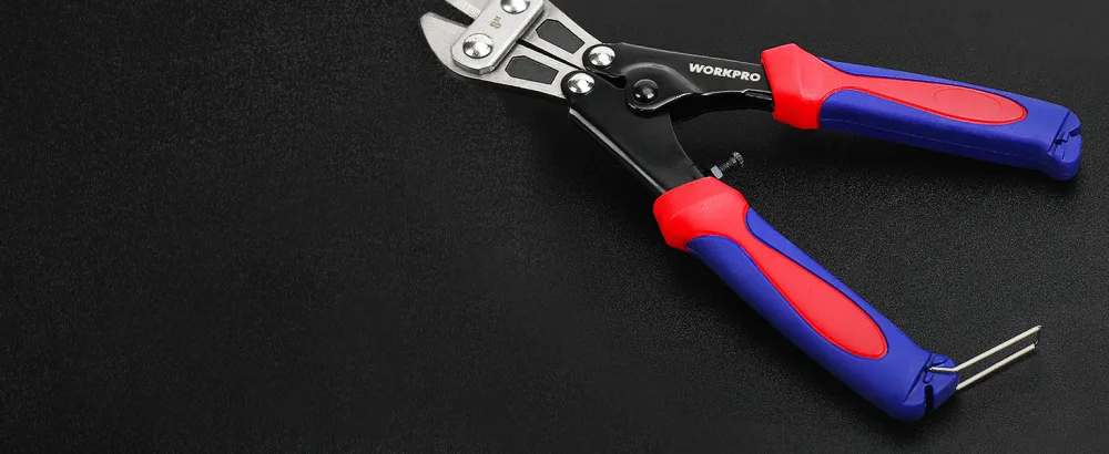 WORKPRO Mini Bolt Cutter 8-inch/210mm Cr-V Wire Cable Cutter Spring Snips Clippers with Soft Anti-Slip Handle - product information 4