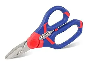 WORKPRO Electricians Scissors & Wire Cutter Stripper 2-in-1 Multi-Function Shears 152mm/6-inch Bi-Material Soft Handle - product information 3