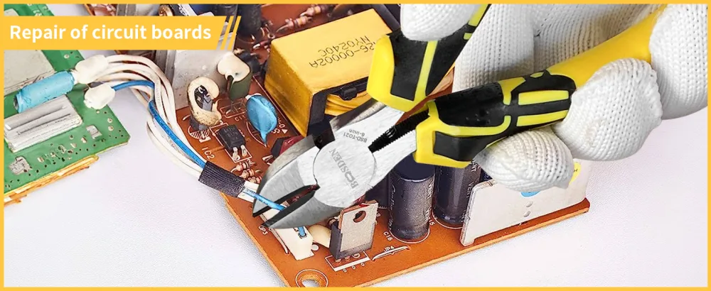BOOSDEN 6 inch Side Cutters Diagonal Cutting Pliers Precision Wire Cutters Spring Loaded Cutting Pliers for Crafting Wire Plastic Floral Cutting 6" Diagonal Cutting Pliers - T021