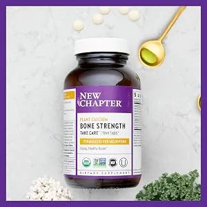 New Chapter Bone Strength Take Care 240 Vegetarian Tiny Tablets - plant based calcium, calcium supplements, calcium