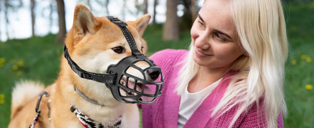 ILEPARK Dog Muzzle Soft Silicone Basket Muzzle for Dogs Breathable Mouth Cover and Adjustable Straps Anti-Biting Barking and Chewing. (Size 4 Black) 4 Black - product information 3