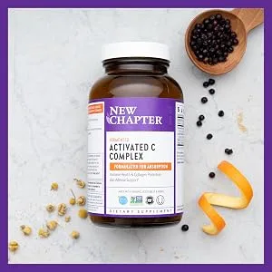 New Chapter Fermented Activated C Complex 180 Vegetarian Tablets - vitamin c; c; organic vitamin c; vitamin c supplement; vitamin c pills; vitamin c capsules; astraga