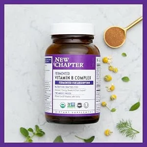 New Chapter Fermented Vitamin B Complex 60 Vegan Tablets - vitamin b complex, vitamin b, vitamin b-complex, energy, energy supplement, energy supplements