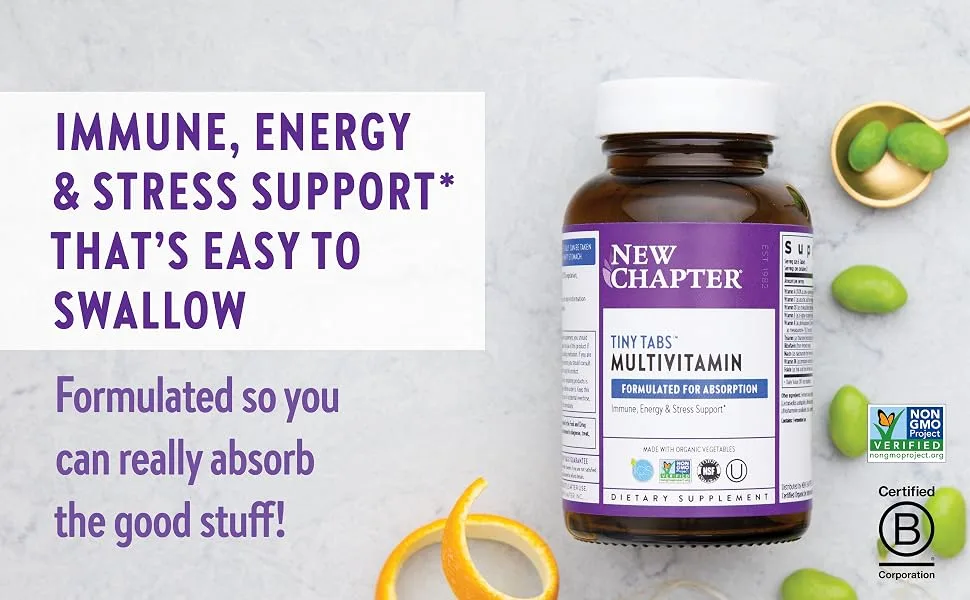 New Chapter Tiny Tabs Multivitamin 192 Vegetarian Tablets - daily multivitamin; multivitamin; multivitamins for men; mens multivitamin; men