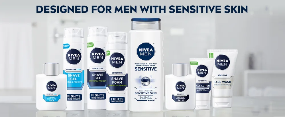 Nivea Soothing Post Shave Balm for Men Sensitive 3.3 fl oz (100 ml) - nivea post shave balm, beard balm, beard balm for men, after shave balm for men, after shave