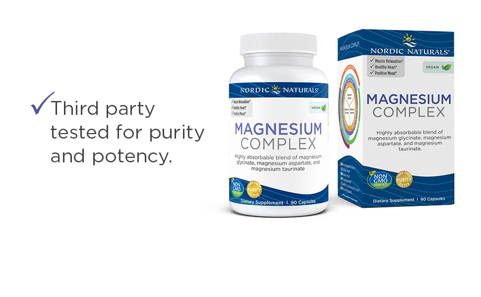 Nordic Naturals Magnesium Complex 90 Capsules - Magnesium Complex Nordic Naturals Bottle Box Photo