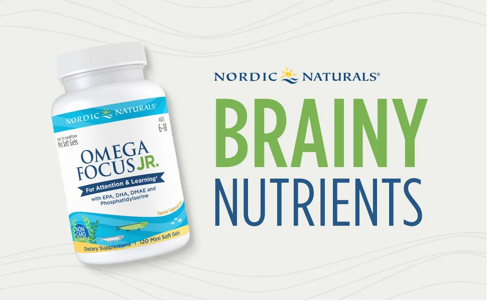 Nordic Naturals Omega Focus Junior Ages 6-18 120 Mini Soft Gels - image