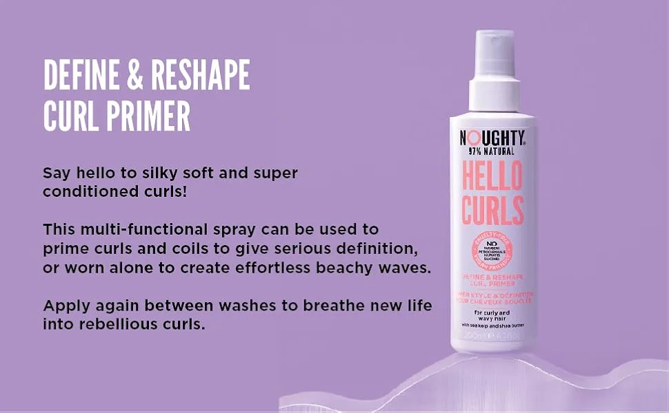 Noughty Hello Curls Define & Reshape Curl Primer 6.7 fl oz (200 ml) - Wave Hello Curl Primer