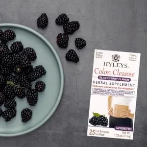 Hyleys Tea Colon Cleanse Wild Berry Flavors Caffeine Free 25 Tea Bags 1.32 oz (37.5 g) - Colon Blackberry