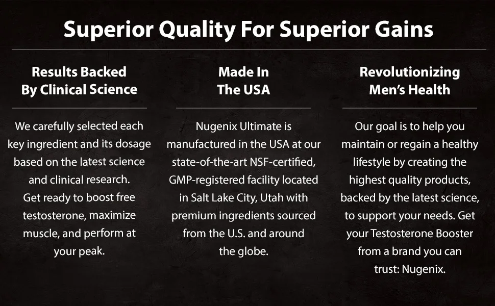 Nugenix Ultimate Advanced Free Testosterone Complex 120 Tablets - Nugenix Ultimate Backed by Clinical Science and Made in The USA