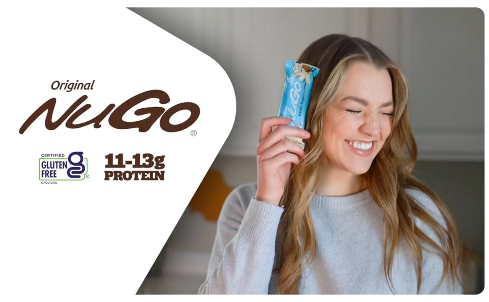 NuGo Nutrition Nutrition To Go Chocolate 15 Bars 1.76 oz (50 g) Each - NuGoOriginalHeader