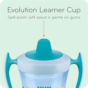 NUK Evolution Soft Spout Cup 6 + Months 2 Cups 8 oz (240 ml) Each - product information 3