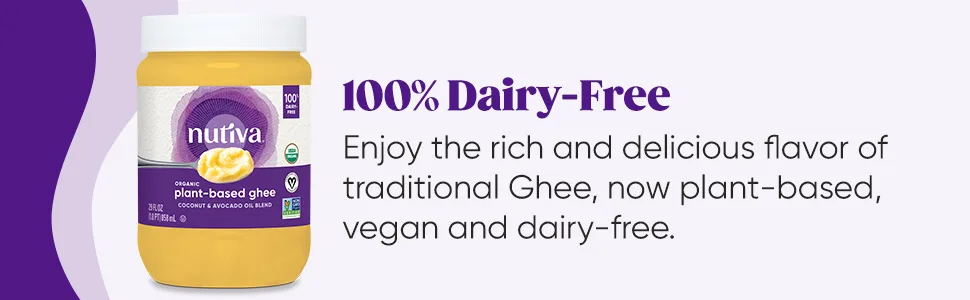 Nutiva Organic Vegan Ghee 14 fl oz (414 ml) - Dairy Free Ghee
