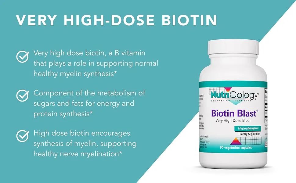 Nutricology Biotin Blast 90 Vegetarian Capsules - Nutricology 57090
