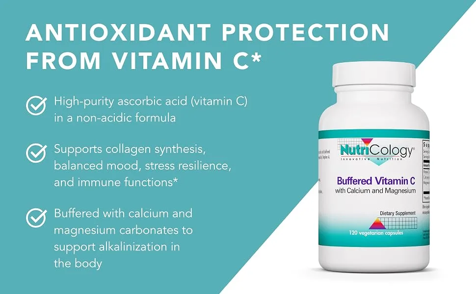 Nutricology Buffered Vitamin C 120 Vegetarian Capsules - Nutricology 50010