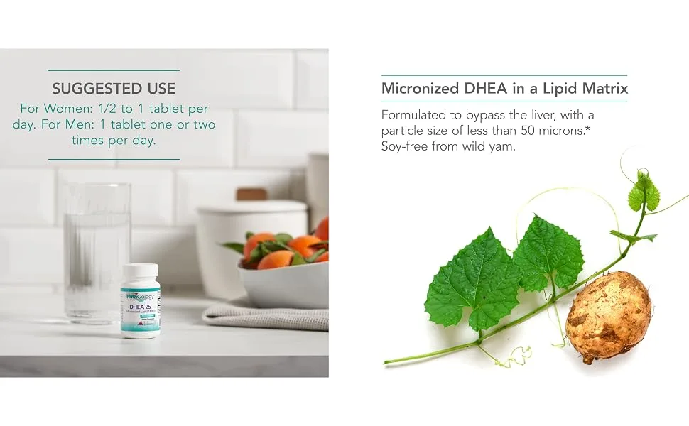 Nutricology DHEA 25 Micronized Lipid Matrix 60 Scored Tablets - 52820