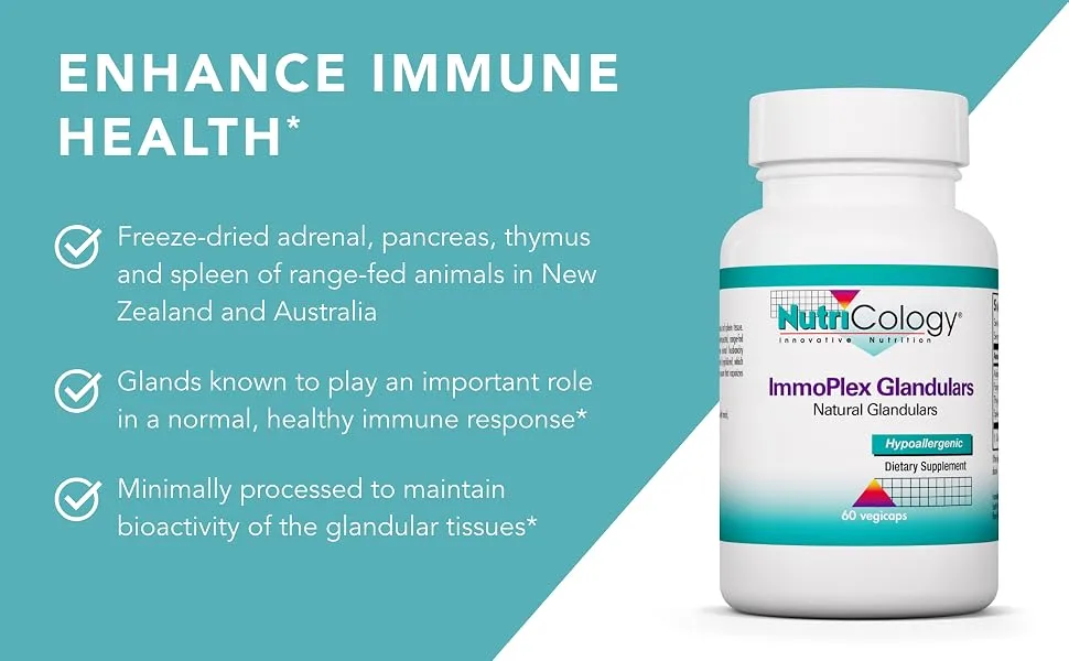 Nutricology ImmoPlex Glandular 60 Vegicaps - Nutricology 50450
