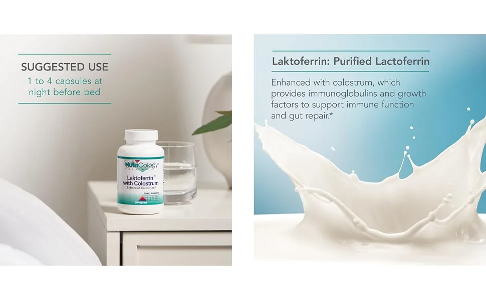 Nutricology Laktoferrin with Colostrum 90 Vegetarian Capsules - 51950