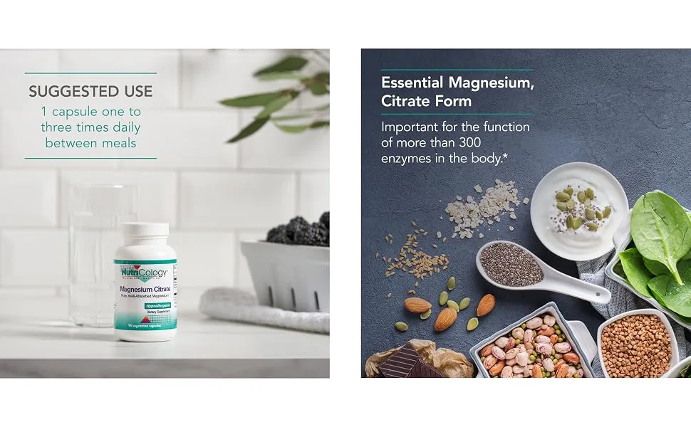 Nutricology Magnesium Citrate 90 Vegetarian Capsules - nutricology 50240