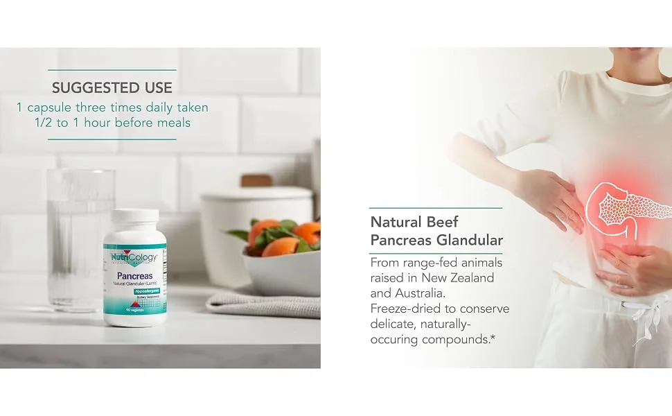 Nutricology Pancreas Natural Glandular (Lamb) 90 Vegicaps - 51630