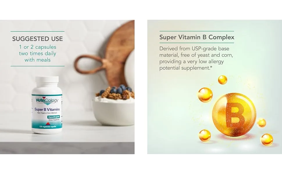 Nutricology Super B Vitamins 120 Vegetarian Capsules - nutricology 50340