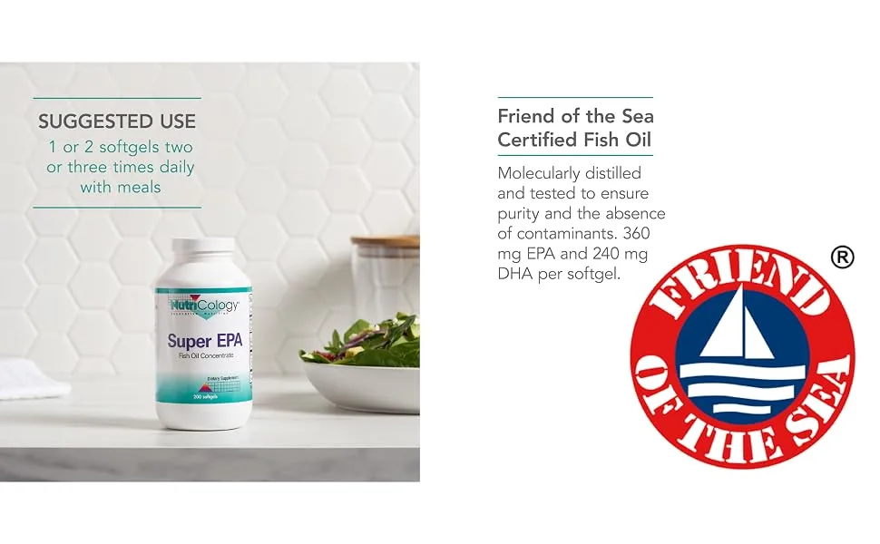Nutricology Super EPA Fish Oil Concentrate 200 Softgels - 53870