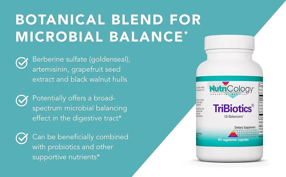 Nutricology TriBiotics 90 Vegetarian Capsules - Nutricology 51020