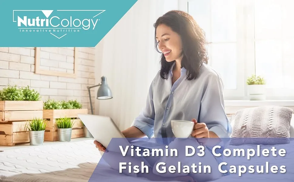 Nutricology Vitamin D3 Complete 120 Fish Gelatin Capsules - Nutricology 57240